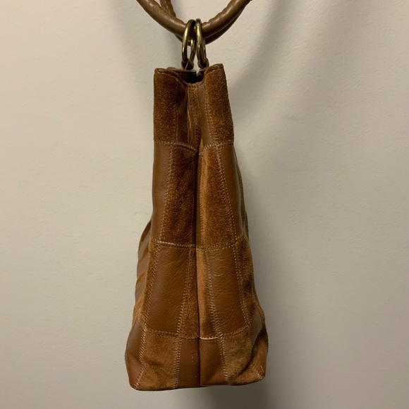 Vintage Judi Simon USA Leather & Suede Patchwork Handbag - Picture 12 of 16
